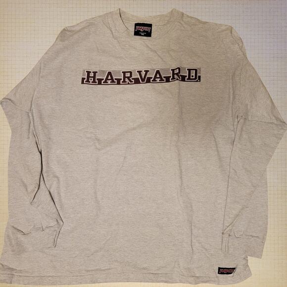 Vintage Harvard Sweatshirt Jansport Men's XL Gray Long Sleeve, Crew Neck - Picture 1 of 6